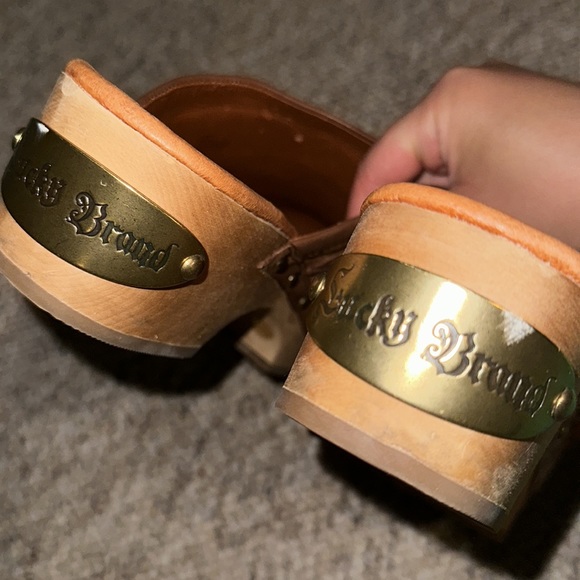 Lucky Brand Suede and Leather Clogs - Picture 5 of 5